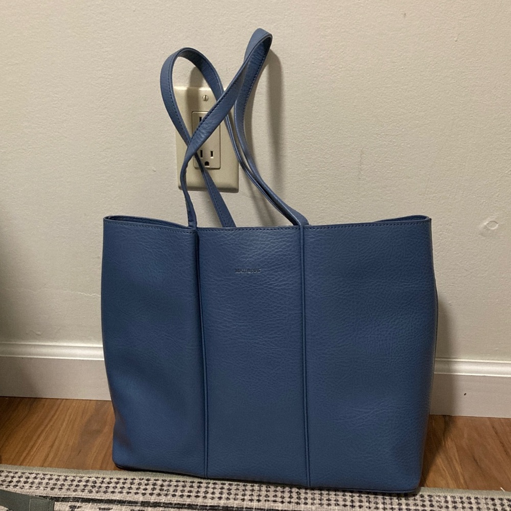 Matt & Nat Blue Vegan Leather Tote Bag EUC